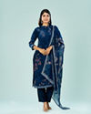 Indigo Blue Rayon Stitched Suit